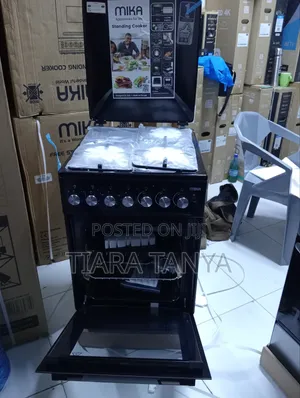 Mika Standing Cooker 50cm X60cm 3gas Pipe 1rapid Hot Plate