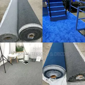 Royal Blue Office Carpets With Grey