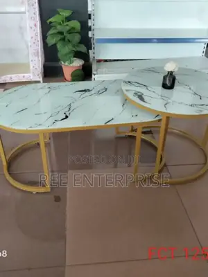 White Marble Coffee Table(Glass Effect )