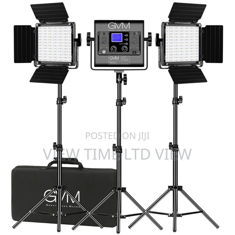 GVM 800 RGB 3 Pack Led Video Light Kit