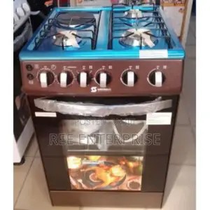 Brown Sayona 3gas+1 Electric Plate Standing Cooker