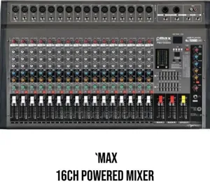 16 Channels Max Powered Mixer Usb/ Bluetooth