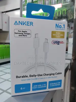Anker Powerline Usb C to Usb C Braided 1.8m 60w Cable A81f6