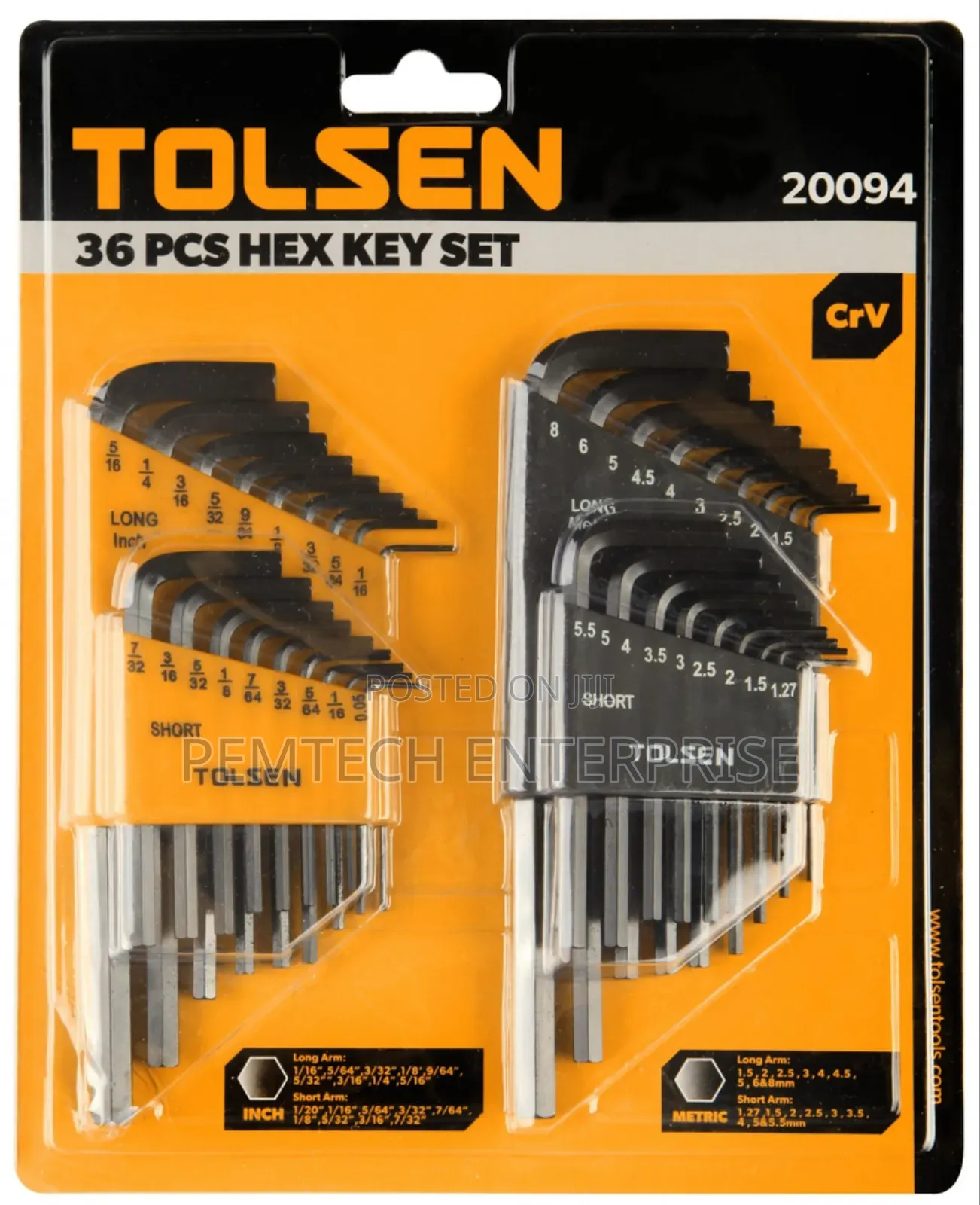 36pcs Hex Key Set