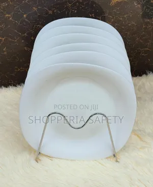 6 PCS Square Plates- Plain White