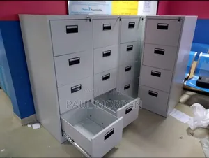 Steel Four Drawers Metallic Filing Cabinet