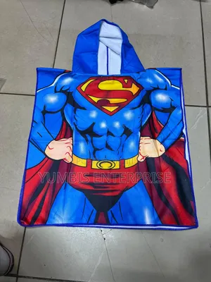 Super Man Kids Cartoon Towels With a Hoodie