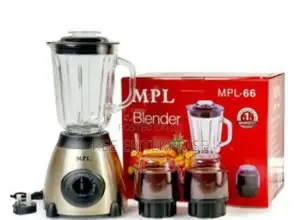 3 in 1 Food Processor Stainless Steel Glass Jar Blender