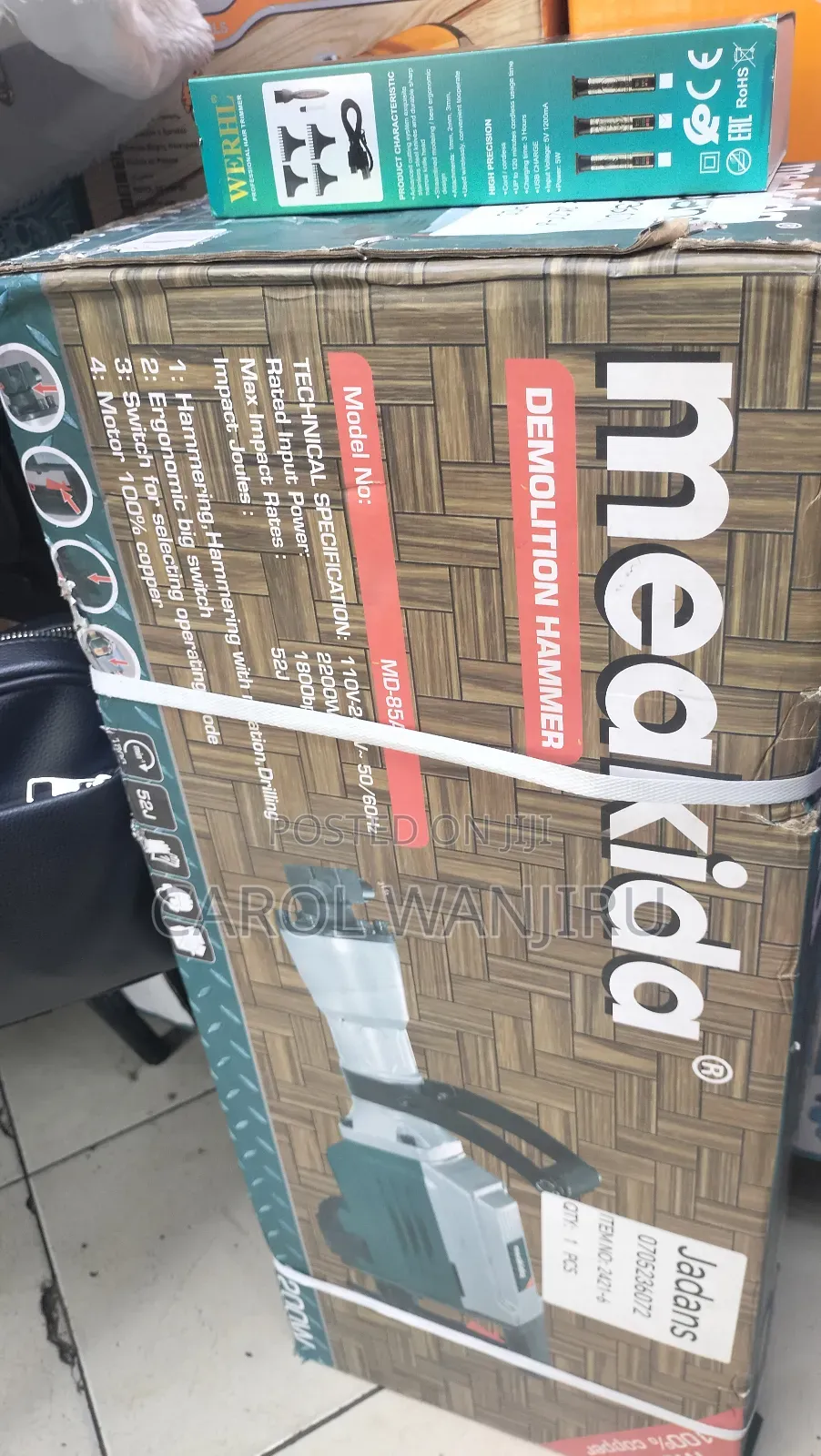 Powerful Meakida Jack Hammer Drill 2200w / Demolition Hammer