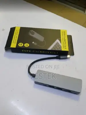 Type-C to Hdmi 5 in 1 Adapter Usb,Lan,Sd Card Slots