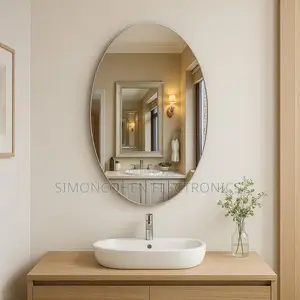 Oval Shape Peel and Stick Mirror