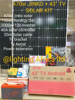 470w Jinko + 43" Smart Tv + 150ah Renergy Gel Heavy Battery