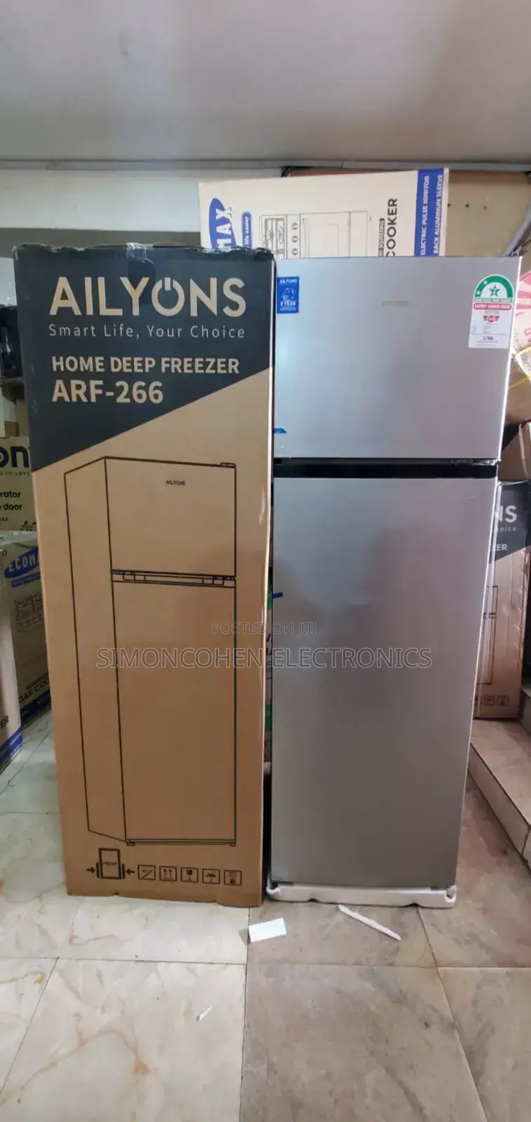 266litres Ailyons Double Door Refrigerator