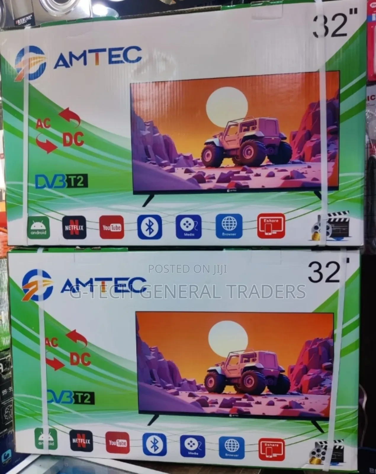 Amtec 32inch Ac/Dc Smart Android Frameless Tv