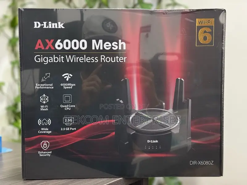 D-Link Dir-X6080z Ax6000 Multi Gigabit Wi-Fi 6 Router