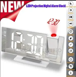 Led Projection Alarm Clock With Time Temperature Display