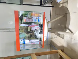 Stylish Red-Trim Aquarium for Your Space