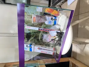 Stylish Purple-Trim Aquarium for Your Space