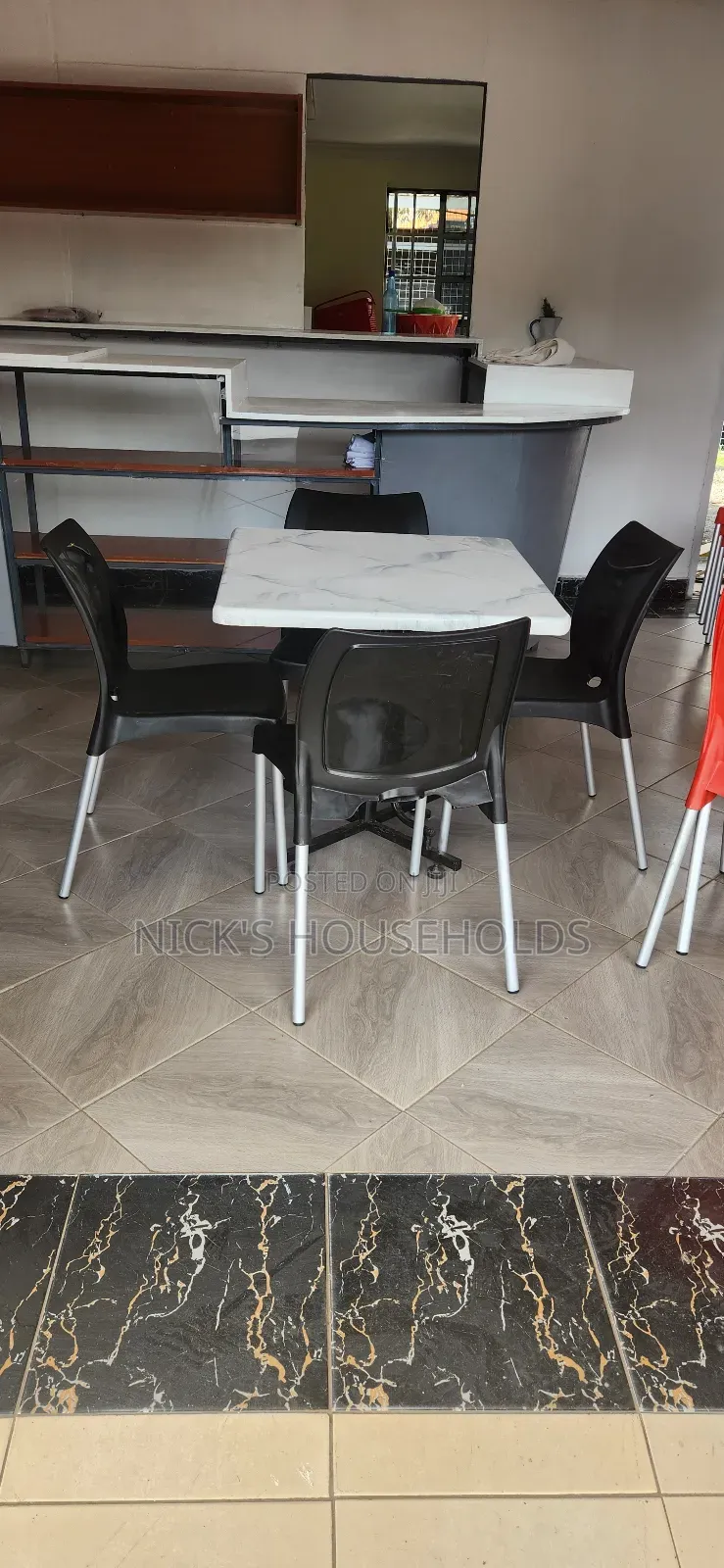 Hotel Plastic Chairs With Flowers Theme