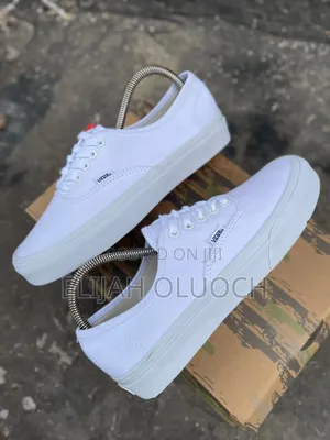 White Double Sole Vans