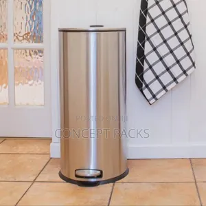 30l Round Stainless Steel Kitchen Pedal Bin