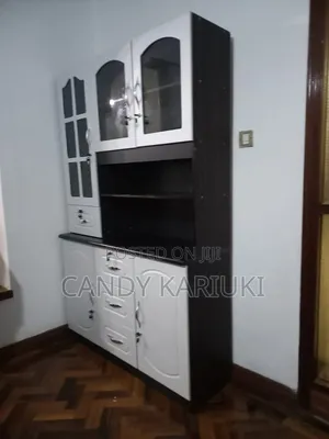 White Kitchen Cabinet With Spacious Storage