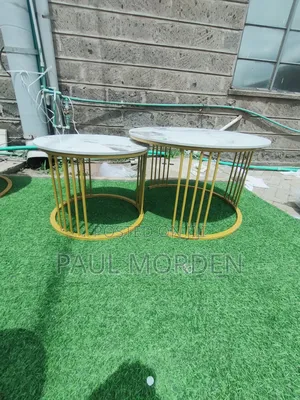 Marble Top Coffee Table Set