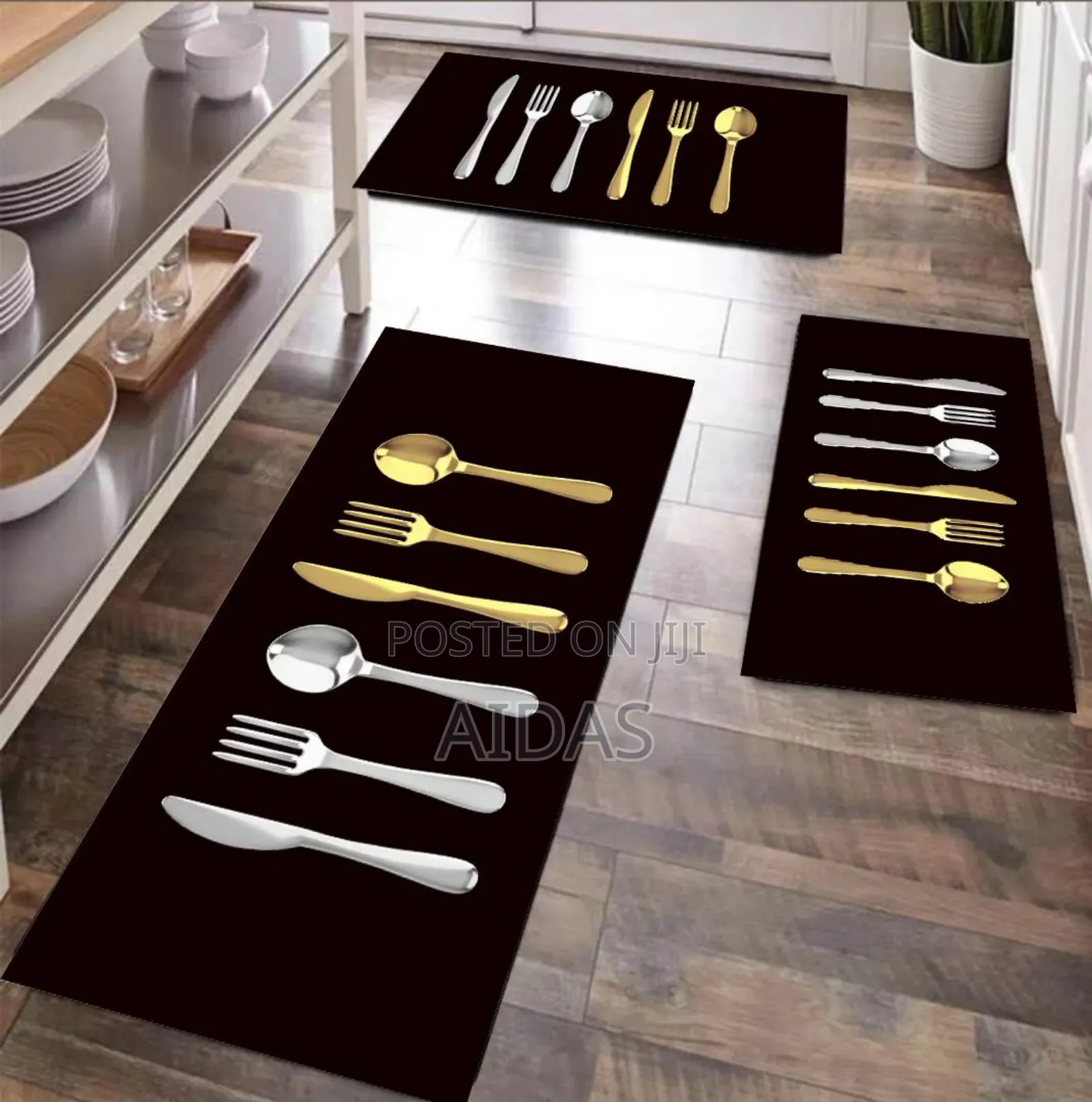 3 Pc Unbinded Kitchen Mat