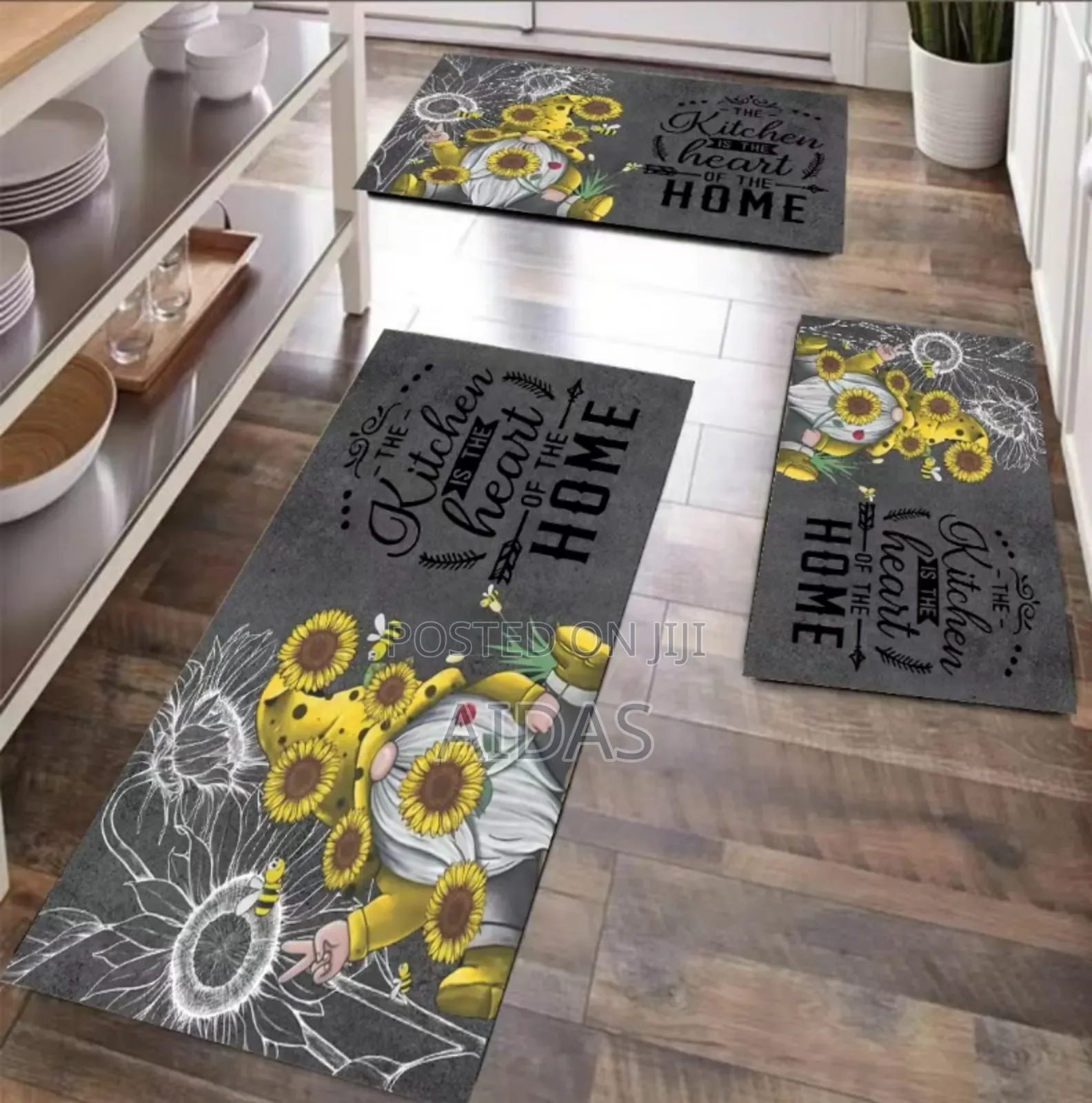 3 Pc Unbinded Kitchen Mat