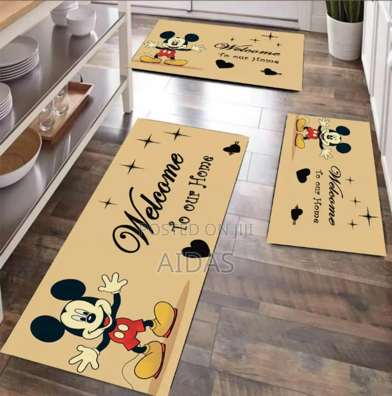 3 Pc Unbinded Kitchen Mat