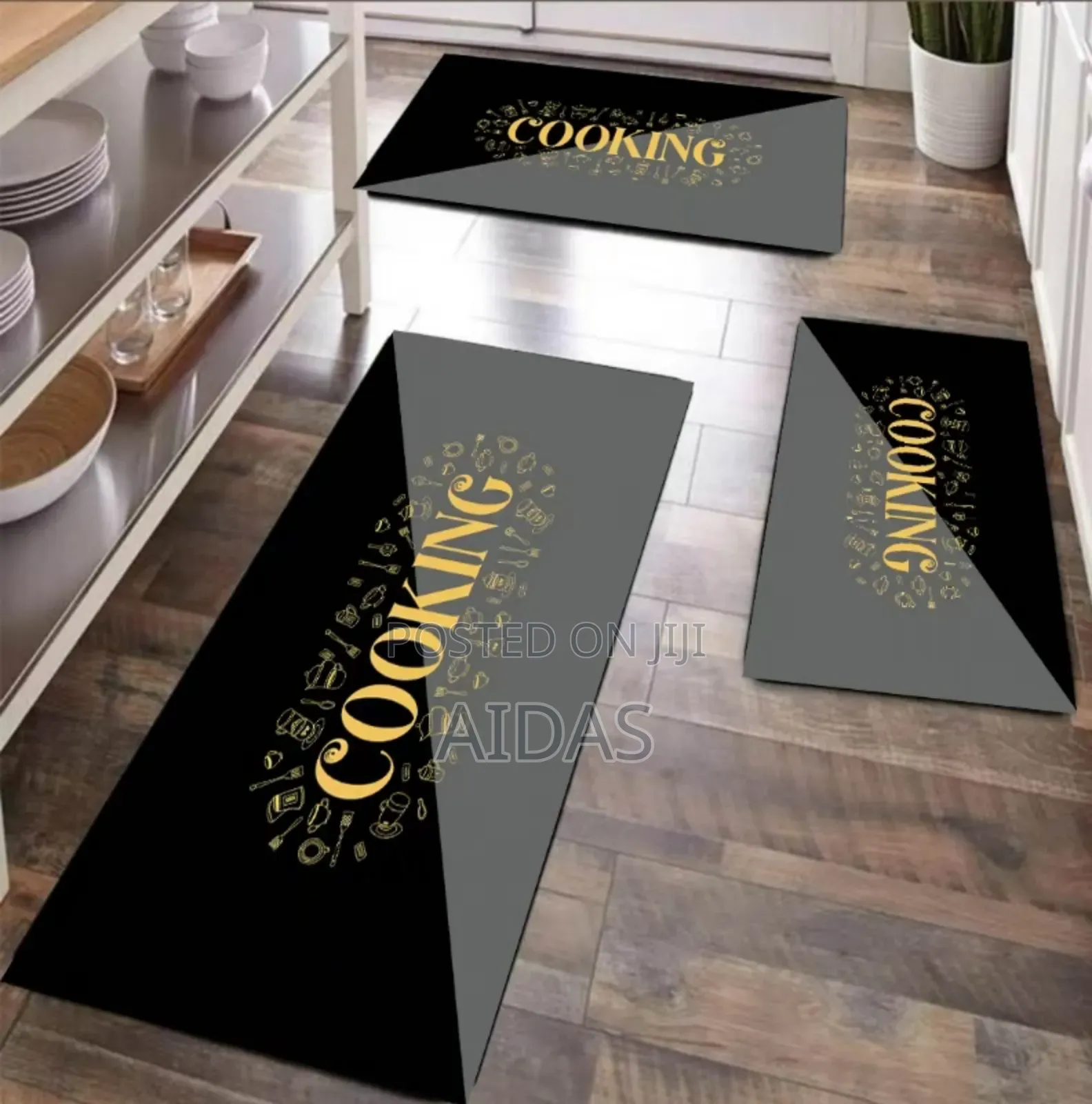 3 Pc Unbinded Kitchen Mat