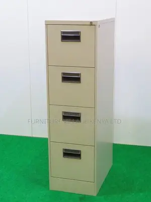 Cabinets:Metal Office Document 4-Drawer Metallic Cabinet