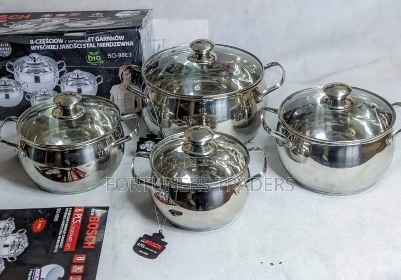 Stainless Steel 8pcs Cookware Set High Quality