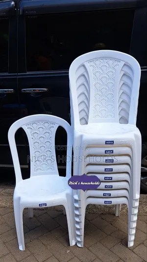 Milky White,Armless Plastic Chair In Stock