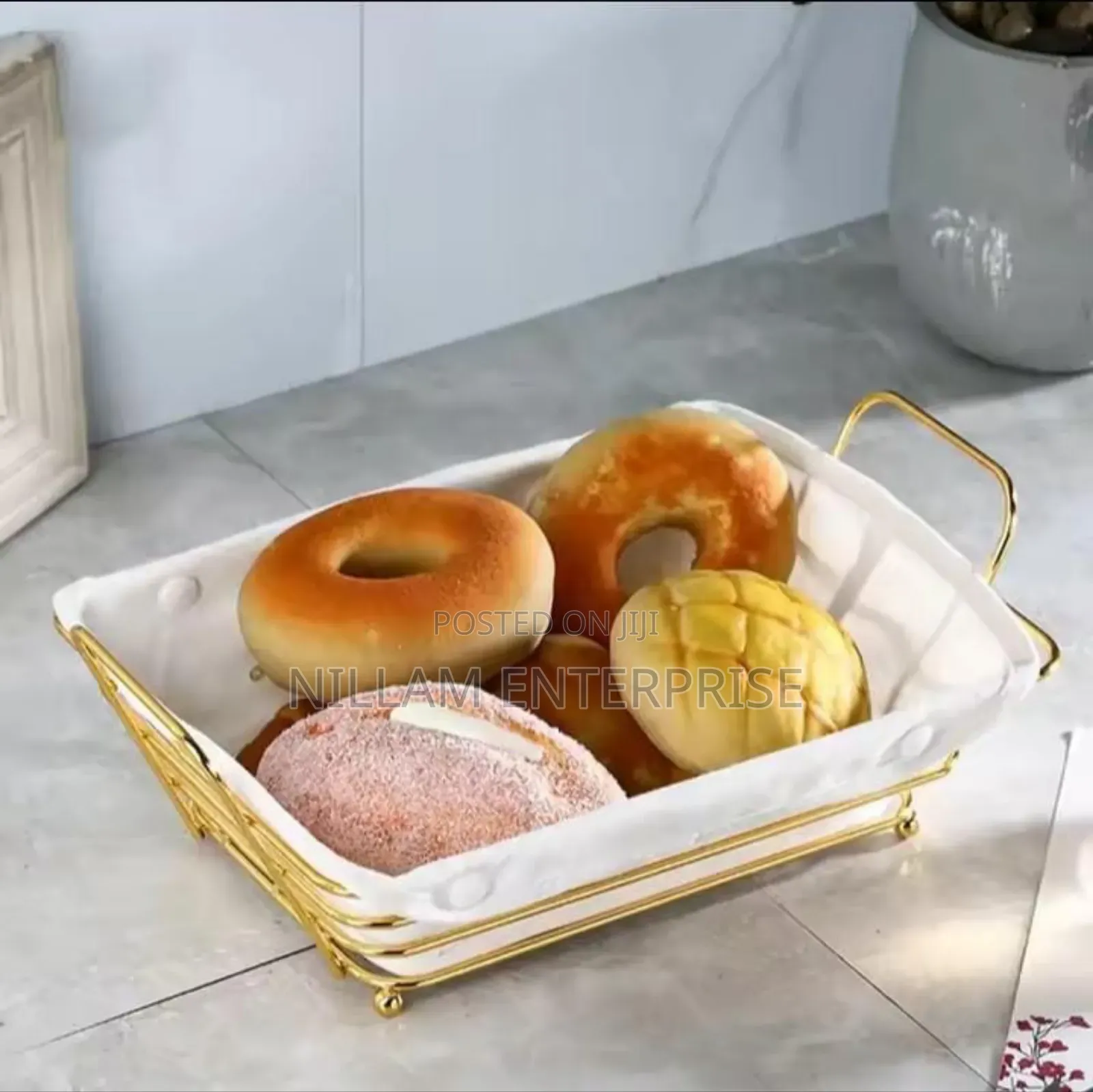 Metallic Fruit,Bread,Deco Holder Basket//Palette