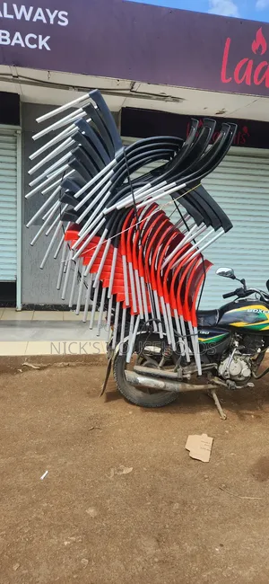 Red, Black Plastic Chairs, Bruno Plastic Chairs With Metal