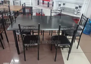 Six Seater Black Dining Set