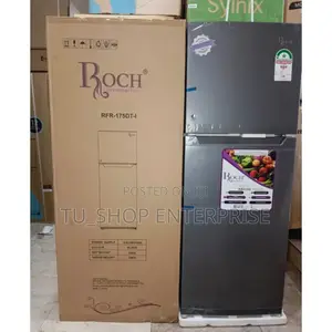 Roch 175-Dt-I Double Door Refrigerator - Silver