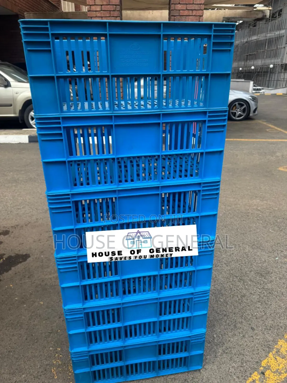 Blue Plastic Bread Crates