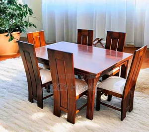 Dining Set, a Glowing Walnut Brown Dining Set