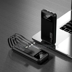 20000 Mah 66 Watts Power Bank With Inbulit Charging Cables