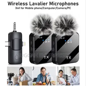 Wireless 3 in 1 Microphone for Android iPhone Type C