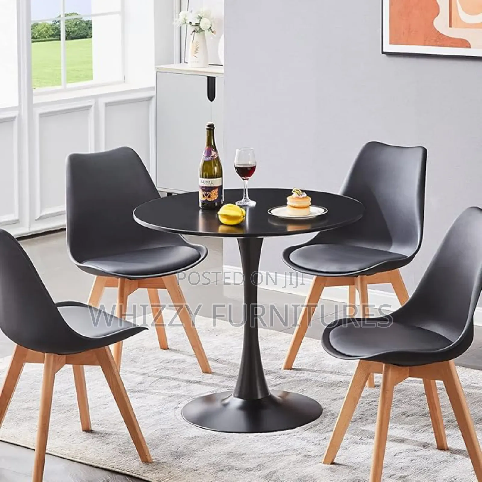 Stylish Four-Seater Dining Table+Chairs