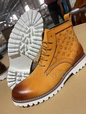 Brown Casual Louis Vuitton Pure Leather Boots