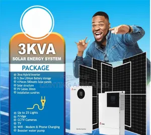 3.3kva Inverter - 5.12kwh Lithium Battery-(4)580w Solar Panels Package
