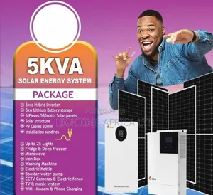Smart Home 5kva Hybrid Inverter + 5.12kwh Lithium Battery Home Kit