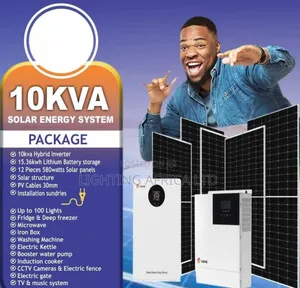 10kva VHM Inverter + 16kwh Lithium Battery - (12)585w Solar Bifacial