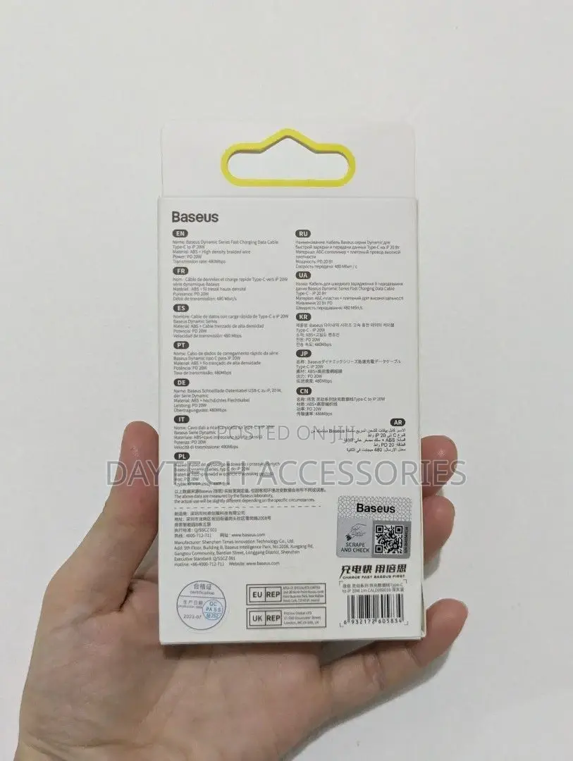 Baseus 20w Usb-C Cable to iPhone - Fast Charging