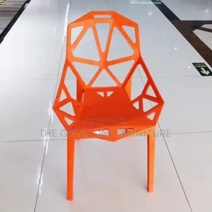 Vintage Orange Stackable Dining Chair Rxd6tf