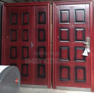 Steel Double Door Dark Brown